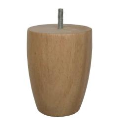 Blank houten ronde meubelpoot 12 cm (M8)