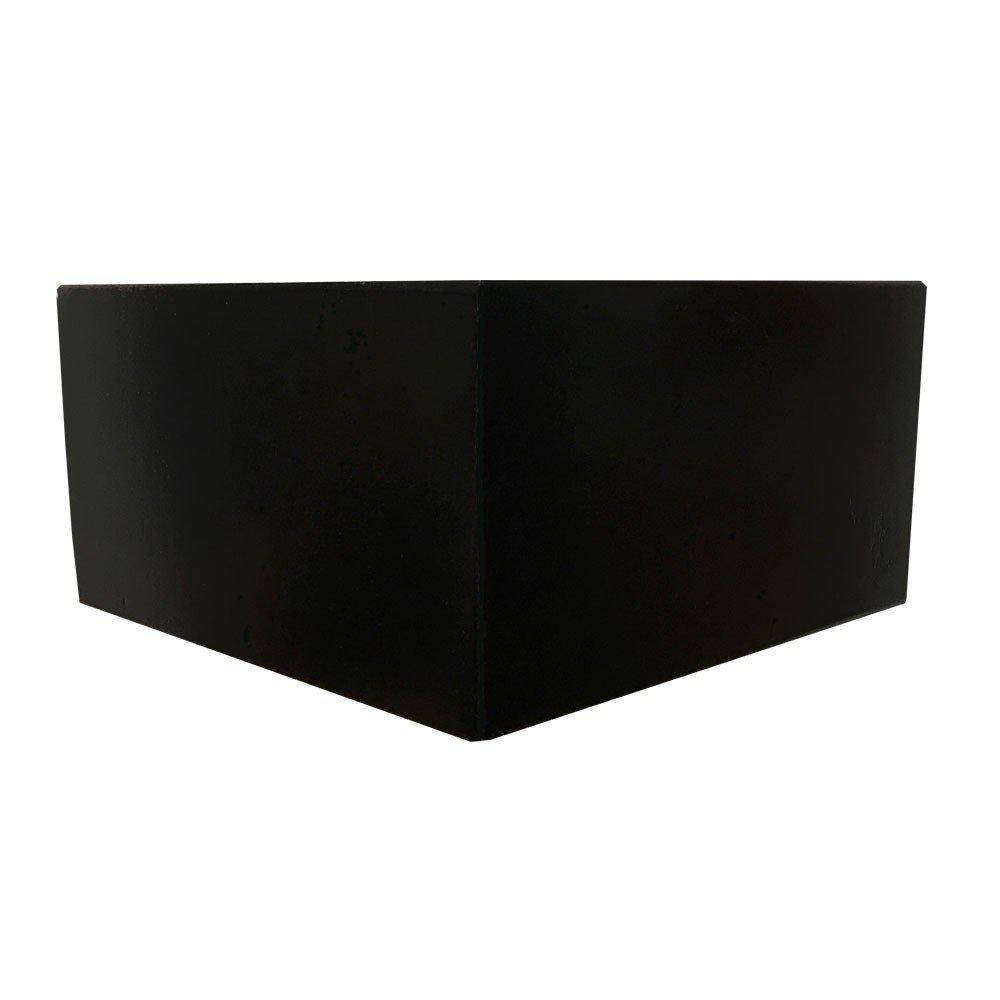 Zwarte houten hoekmeubelpoot 10 cm