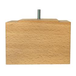 Rechthoekige houten meubelpoot 11 cm (M8)