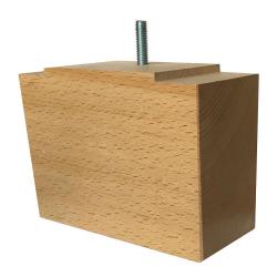 Rechthoekige houten meubelpoot 11 cm (M8)