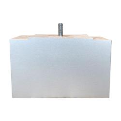 Rechthoekige grijze houten meubelpoot 11 cm (M8)
