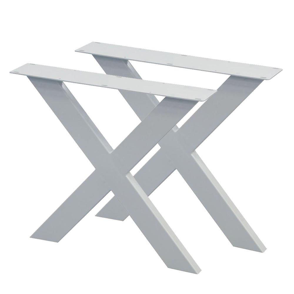 Set witte X tafelpoten 72 cm (koker 10 x 4)