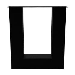 Set zwarte U tafelpoten 43 cm (koker 8 x 8)