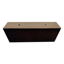 Vierkanten schuinaflopende houten bruine meubelpoot 5 cm