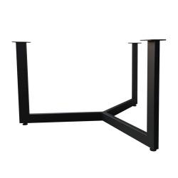 Zwarte stalen salontafel onderstel hoogte 37 cm en diameter 73 cm (40 x 20 mm)