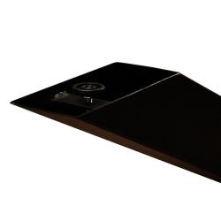 Zwarte stalen matrix tafelpoot hoogte 72 cm en breedte 240 cm (koker 10 x 10)