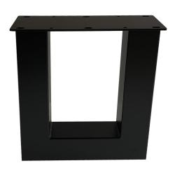 Set mat zwarte U tafelpoten 43 cm (koker 8 x 8)