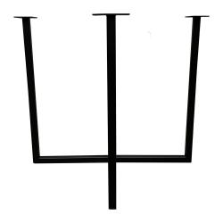Zwarte vierkanten stalen tafelframe hoogte 72 cm en breedte/diepte 80 cm (koker 3 x 3)
