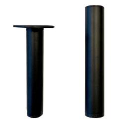 Ronde verstelbare zwarte meubelpoot 22 cm