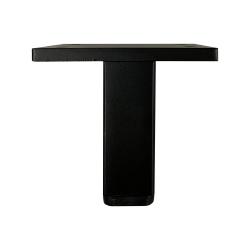Zwarte kleine meubelpoot 7 cm (koker 1,5 x 4 cm)