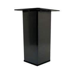 Black chromen vierkanten meubelpoot 13 cm