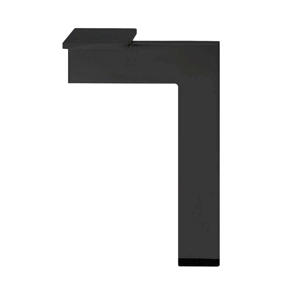 Zwarte design hoek meubelpoot 30 cm