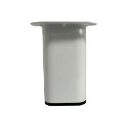 Witte ovale verstelbare meubelpoot hoogte 9,5 cm