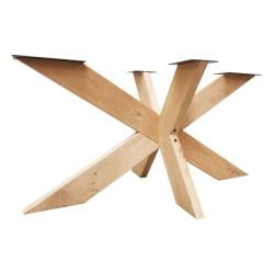 Spinpoot van eikenhout ongelijkzijdig matrix 140 bij 70 cm en hoogte 72 cm (15 x 5 cm)